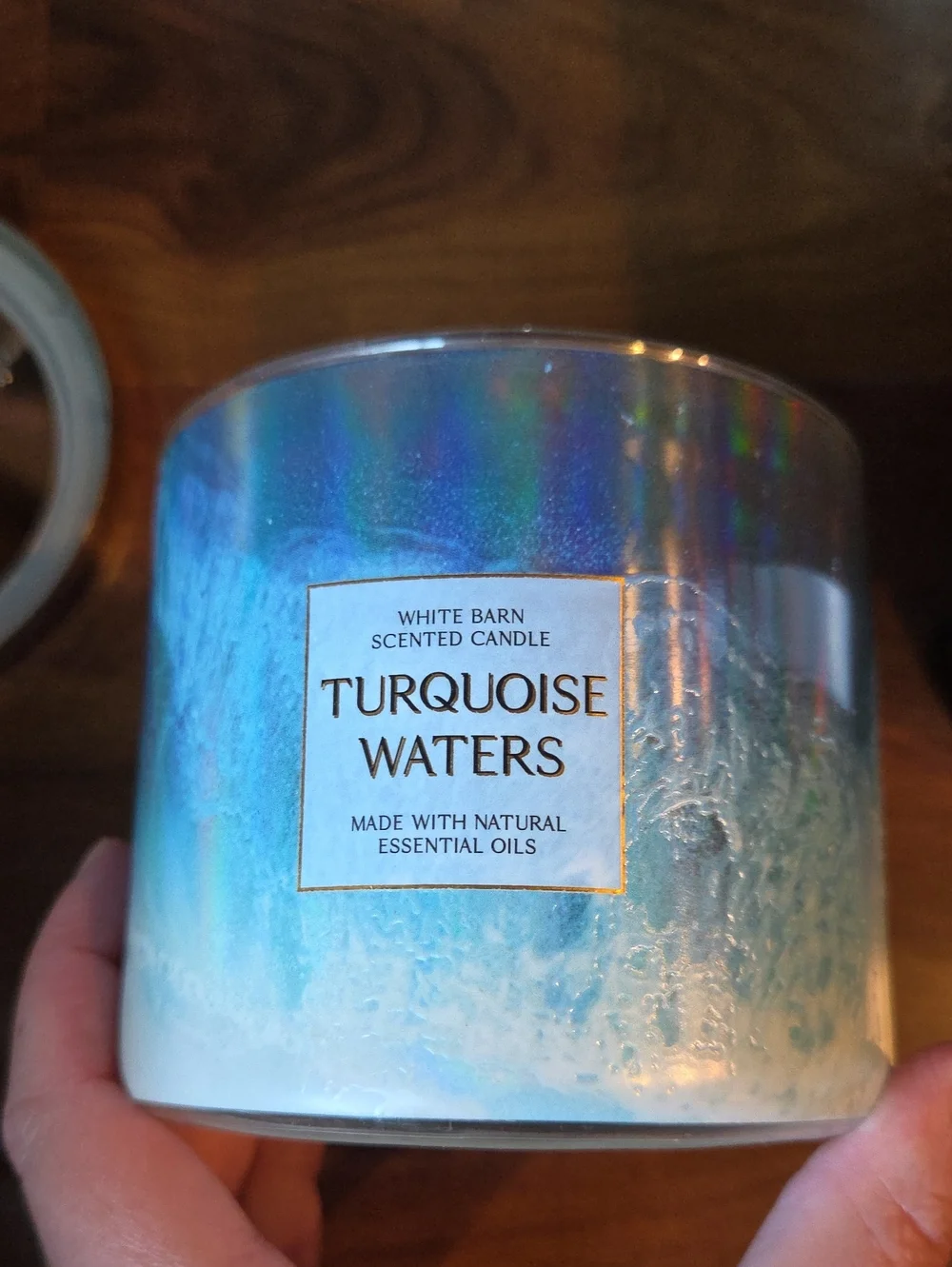 TURQUOISE WATERS 3 Wick Candle Bath And Body Works - Picture 3 of 5